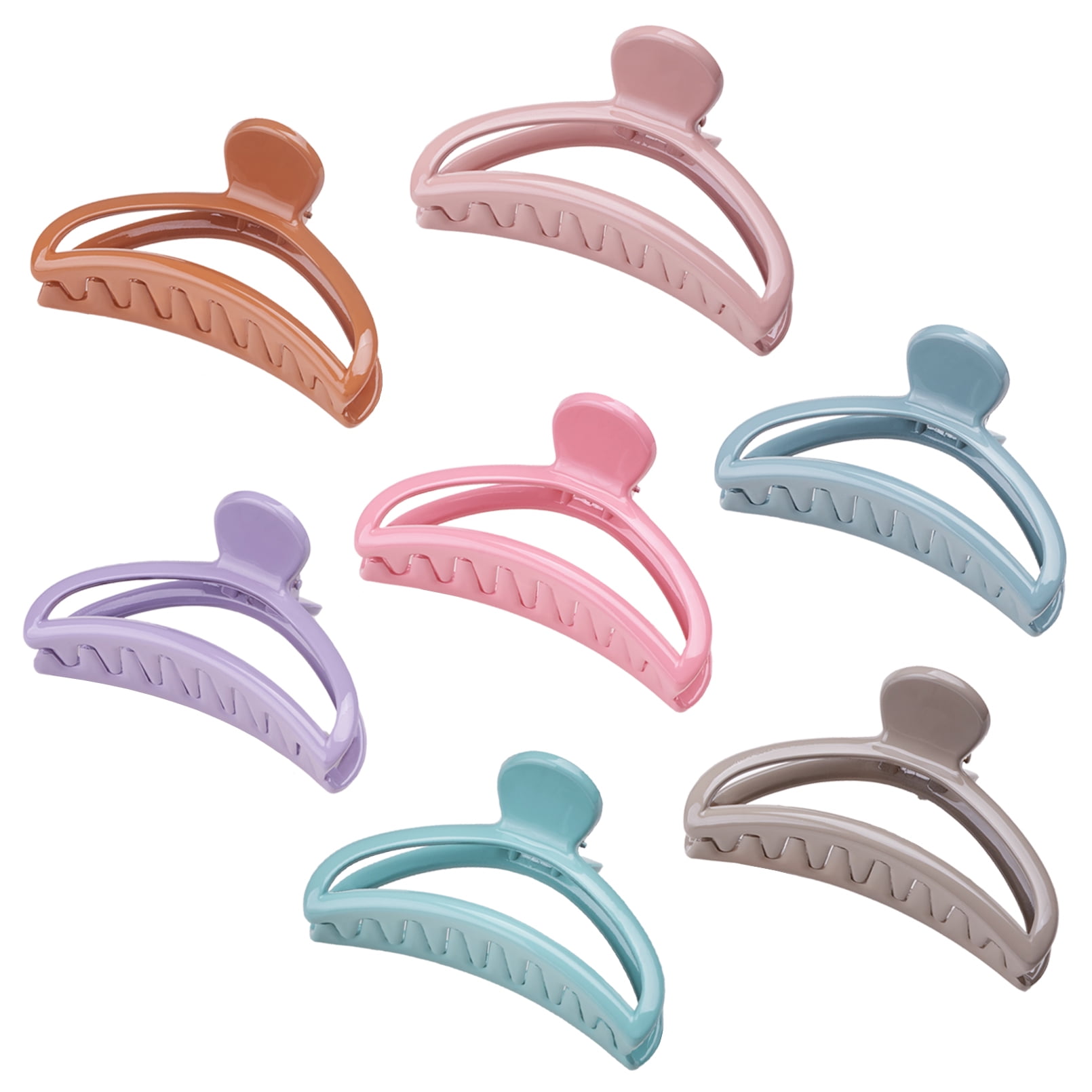 7 PCS Large Hair Claw Clips, FITDON Hair Catch Barrette Jaw Clamp for Thick Hair (7 Color, 3.7 inch)
