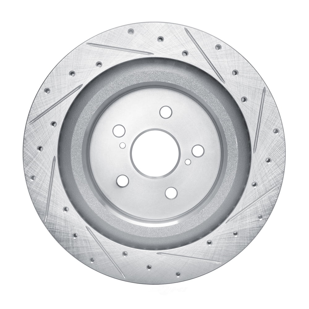 Dynamic Friction Company 631-76159L DFC Brake Rotor - Drilled And Slotted - Silver