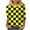 Yellow, variant on Trendy 3/4 Length Sleeve Tops for Women Graphic Plaid Print Crewneck Base Tee Fall Spring Summer Tshirts (XL, Blue)