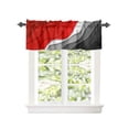 thumbnail image 2 of Kitchen Cafe Valance Curtain for Small Windows,Modern Abstract Geometric Rod Pocket Short Valances Red and Grey Gradient Ripple Window Treatment Panel for Living Room/Bedroom/Bathroom,42x18in, 2 of 9