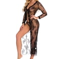 thumbnail image 3 of HUPOM Panties for Women Sexy Mid Waist Pull-On Jumpsuit Sleep Bodysuit on Clearance Black Size M, 3 of 4