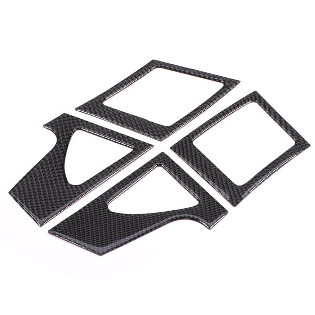 4 Uds. Cubierta De Ventilación De Aire Para Salpicadero, Embellecedor De Fibra De Carbono, Ajuste Izquierdo/derecho Para Mitsubishi Lancer 2008-2016