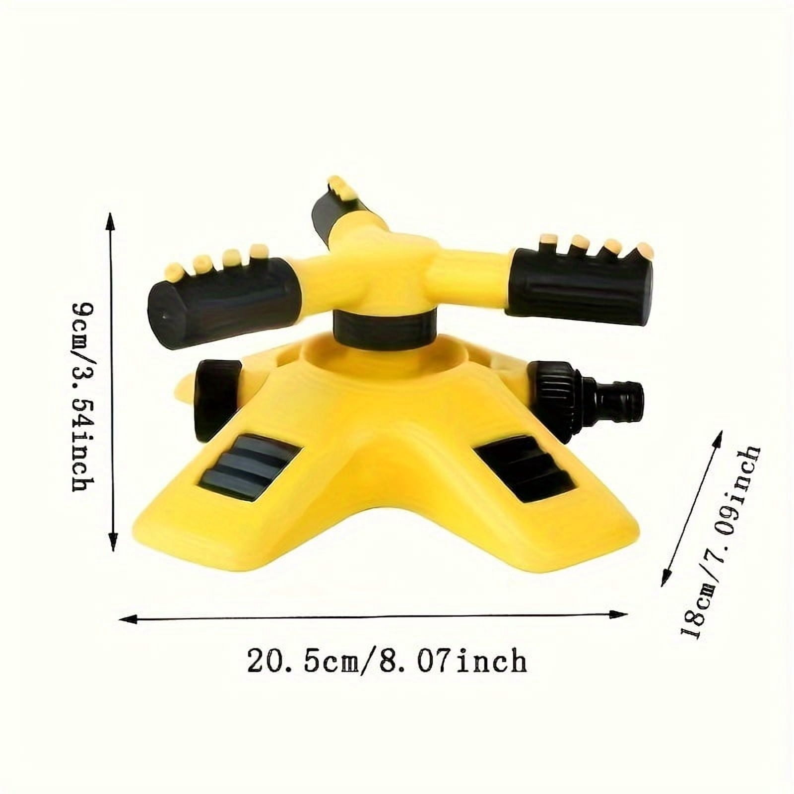 360-Degree Automatic Rotating Sprinkler Head - Durable Plastic, No Battery Needed, Ideal for Lawn & Garden Irrigation