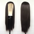 thumbnail image 4 of Luwigs Dark Brown Synthetic Lace Front Wig Long Straight Front Lace Wig with Baby Hair For Women 24 inches, 4 of 4