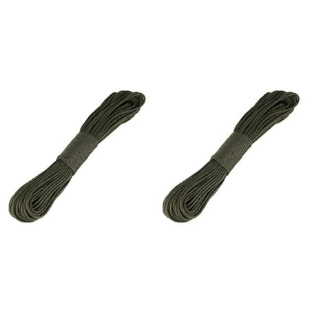 

2pcs Diameter 4mm 7 Stand Cores 30m Paracord Survival Parachute Cord Lanyard Camping Climbing Camping Rope Hiking Clothesline (Dark Green)