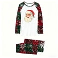 thumbnail image 2 of Zwiiyzr Family Christmas Pajamas Matching Sets for Dad Men Christmas Lattice Print Long Sleeved Jumpsuit Family Parent-Child Wear Red-Dad, 2 of 5