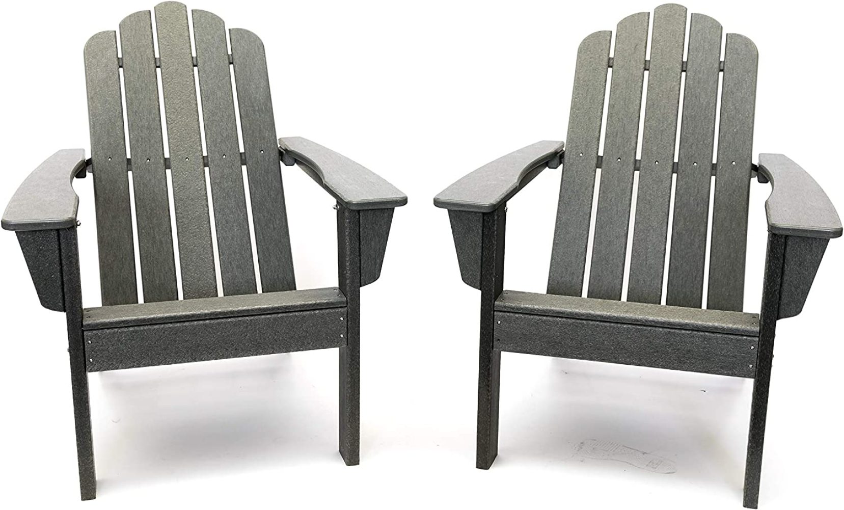 RovKeav LUX-1519-GRY2 Marina Adirondack Chair, 2-Pack, Gray - image 4 of 8