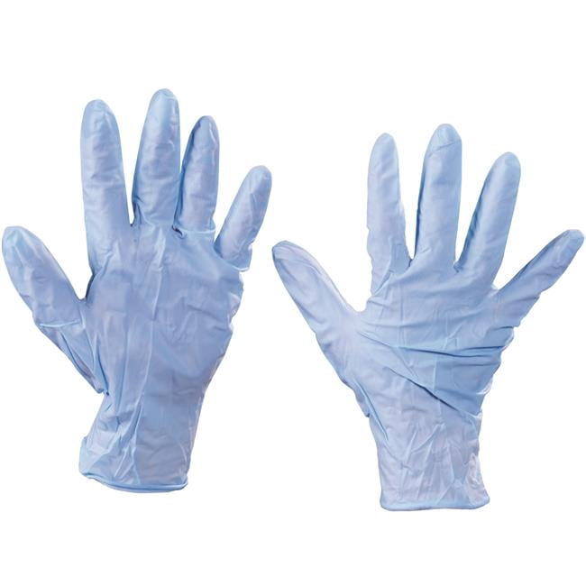 Box Partners GLV2012L Blue Nitrile Gloves - 6 Mil - Large - Case of 100