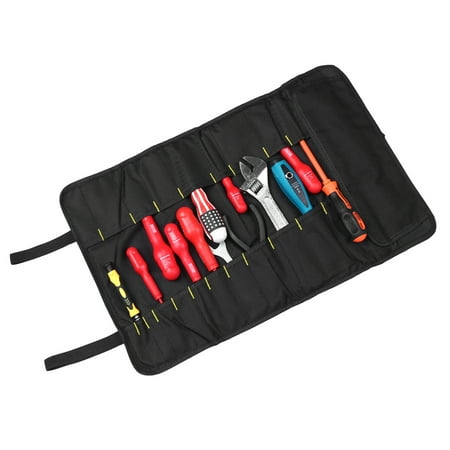 

PENGGONG Tool Bag Organizer Oxford Canvas Chisel Roll Rolling Pounch Wearable & Waterproof Repairing Carrying Handle Bag with Belt for Carpenter Hammer Electrician Tools