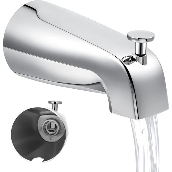 Universal Bathroom Tub Spout Compatible with Westbrass E531D-1F-62, 5 1/4 Inches Reach Wall Front Mount Tub Spout with Shower Diverter