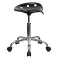 thumbnail image 3 of Vibrant Black Tractor Seat and Chrome Stool, 3 of 9