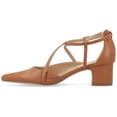 thumbnail image 3 of Journee Womens Galvinn Crisscross Strap Pointed Toe Pumps, Widths Available, 3 of 9