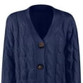 thumbnail image 7 of Clearance Women's Sweater Cardigan Long Sleeve Soft Chunky Knit Sweater Open Front Cardigans Outwear Coat, 7 of 7