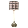 thumbnail image 2 of Royal Designs  Antique Brass Lamp with Black Diamond on Grey Lamp Shade 2 Lights - Metal, 2 of 8
