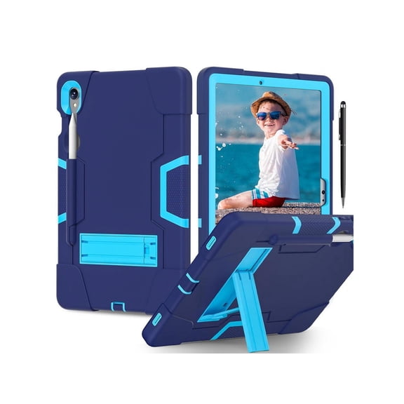 Case for Samsung Galaxy Tab S9 11 inch/S9 FE 5G 10.9 inch 2023/S10 FE/S10 Lite 10.9" 2025 with Kickstand, Heavy Duty Shockproof Protective Cover with Pencil Holder, Stylus Pen