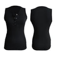 thumbnail image 6 of Lovebay Womens V Neck Henley Tank Tops Low Cut Solid Sexy Summer Sleeveless Button Down Shirts S-3XL, 6 of 6