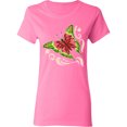 thumbnail image 3 of Inktastic Watermelon Butterfly Women's T-Shirt, 3 of 5