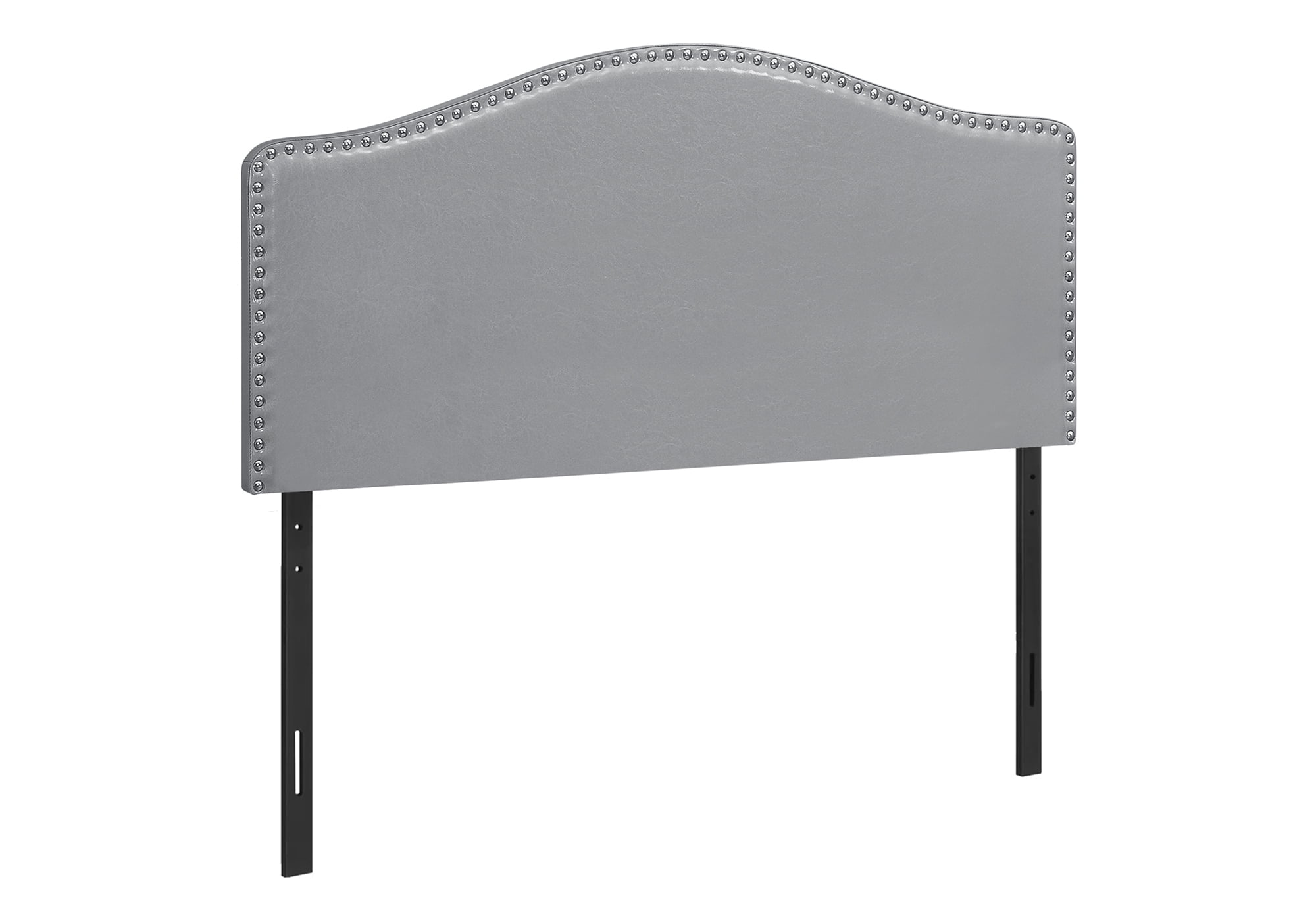Bed Headboard Only Full Size Bedroom Upholstered Pu Leather Look Grey
