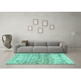 thumbnail image 3 of Ahgly Company Machine Washable Indoor Rectangle Persian Turquoise Blue Traditional Area Rugs, 5' x 8', 3 of 4