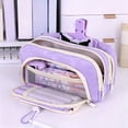 thumbnail image 2 of Under $1 Pencil Case, Drawstring Large Capacity Multi-Layer Fabric Pen Pouch, Stain-Resistant Stationery Organizer for Junior College by PALIFEUR, 2 of 8
