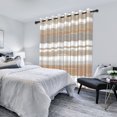 thumbnail image 2 of Nanqianyi Brown Modern Blackout Curtains for Bedroom Living Room, 2 Panels Sets Window Curtain, Brown Striped Thermal Insulated Drapes with Grommet, 52 x 63 Inches, 2 of 8