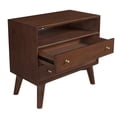 thumbnail image 4 of Alpine Furniture Flynn Large Nightstand in Walnut, 4 of 5
