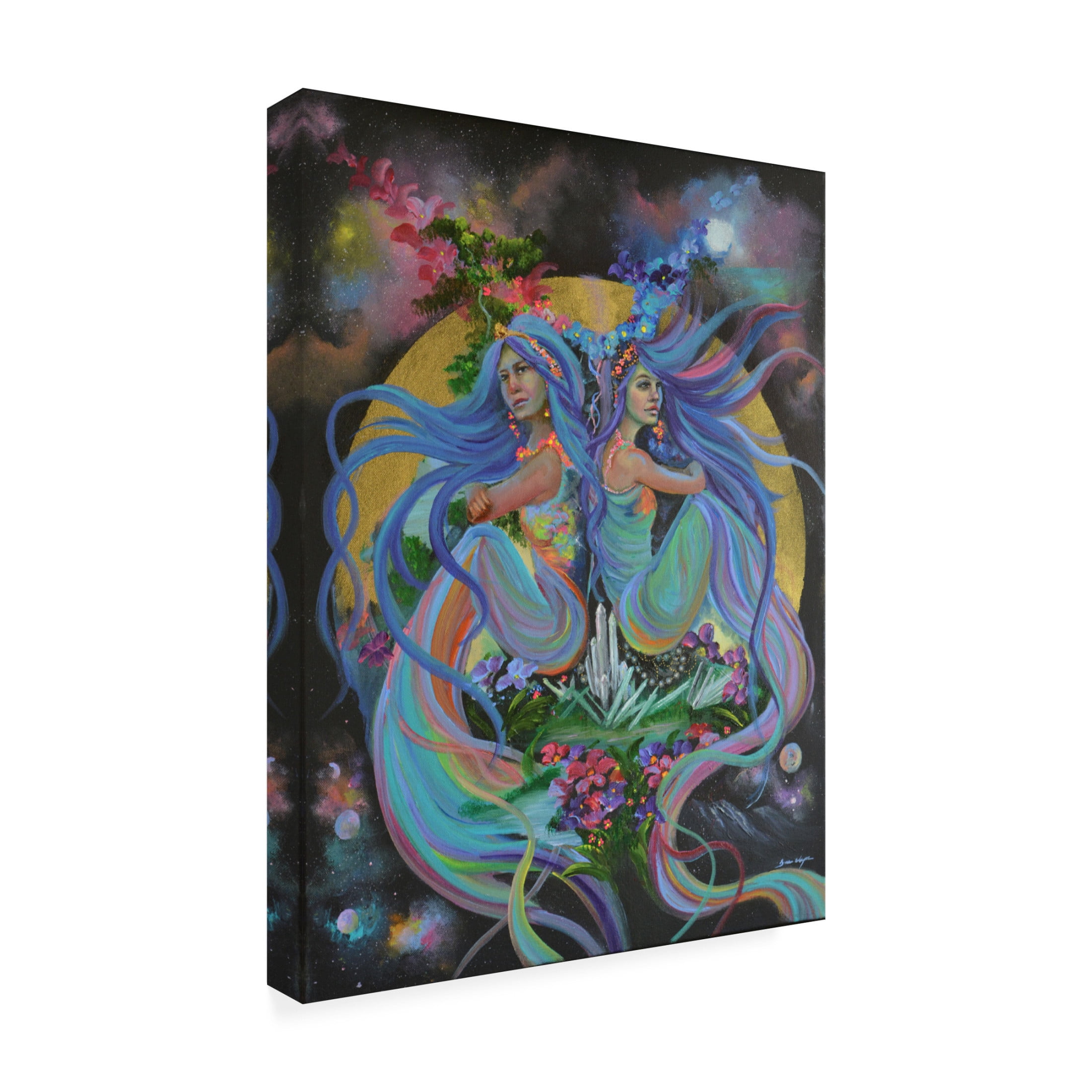 Canvas Wall Art - Sue Clyne 'Gemini' Wall Art for Living Room, Bedroom, or Office Décor by Trademark Fine Art - 18 x 24 Inches