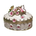 thumbnail image 3 of Segolike Cherry Blossoms Jewelry Box Storage Case Trinket Box Alloy Dresser Decorative for Women Earring Holder for Earrings Gift Idea White, 3 of 8