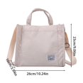 thumbnail image 4 of Sac Fourre-Tout Décontracté en Velours Côtelé pour Femmes, Sac d'Épaule, Art Rétro, Toile, Sacs Bandoulière pour Femmes 2022, Sacs à Main en Coton à Fermeture Éclair, 4 of 5