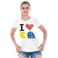 thumbnail image 3 of Pixelized Retro Game I Heart PACMAN Women's Plus Size Shirt Brisco Brands 2X, 3 of 5
