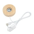 thumbnail image 4 of Oubit Lampe en Bois à LED, Base Lumineuse LED USB Base d'Affichage LED Performance de Premier Ordre, 4 of 9