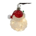 thumbnail image 3 of Kurt Adler Pre-lit Hanging Glass Ornament, Warm White LED's, Santa Head, 3 of 8