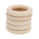 thumbnail image 5 of Anillos de madera, 5 piezas de color de madera para bebé, anillo de dentición natural, círculos de madera sin terminar, diseño exquisito, 5 of 9