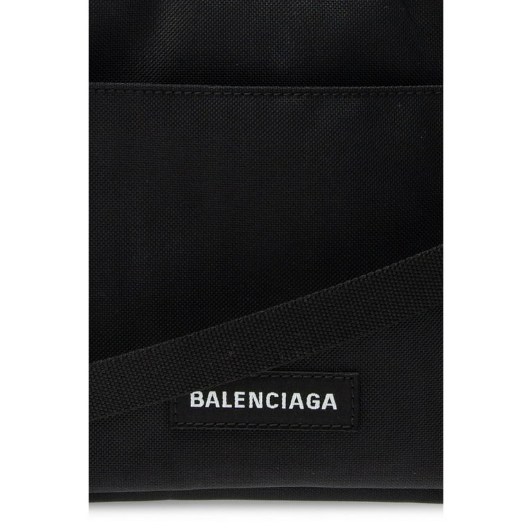 Balenciaga Explorer Logo Patch Crossbody Bag - Black