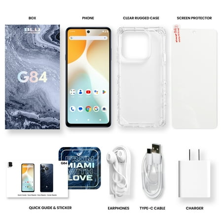 BLU G84 G1050WW 256GB Dual-SIM GSM Unlocked, Dark Blue