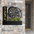 thumbnail image 2 of Glowneon Custom Dart Board Succulent Plant House Number Address Sign, 2 of 2