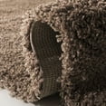 thumbnail image 4 of SAFAVIEH California Plush Solid Shag Area Rug, Taupe, 5'3" x 5'3" Round, 4 of 11