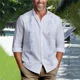 thumbnail image 1 of Camisa de solapa con estampado 3D de color sólido para hombre, nuevos diseños de diseñadores creativos de moda, ropa cómoda y de alta calidad, 1 of 6