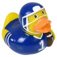 thumbnail image 4 of Patitos de goma para jugadores de fútbol (2 "") Patos de colores surtidos (rojo, verde, azul) Jugadores con cascos sosteniendo una pelota. #1 (paquete de 24), 4 of 4