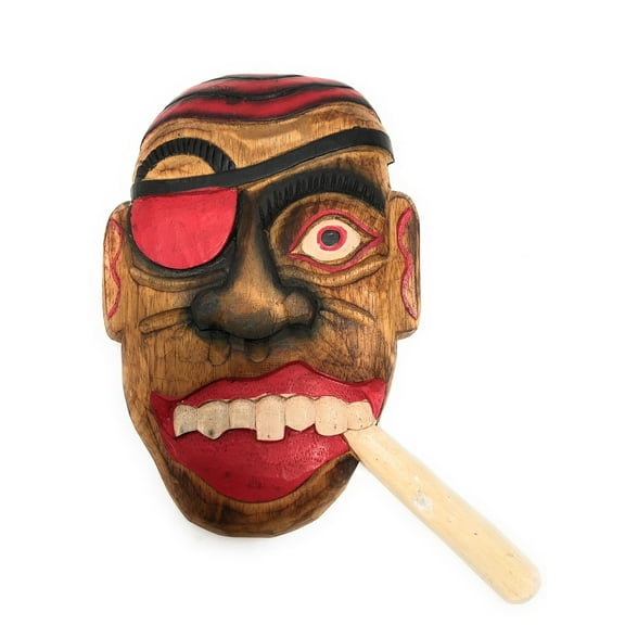 Pirate Head Wall Plaque 12" w/ Cigar - Pirate Hanging Decor | #dpt525730