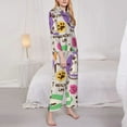 thumbnail image 4 of Disketp Pajamas Set Long Sleeve Sleepwear Womens Button Down Nightwear Pj Sets-Dog Doing Yoga, 4 of 9