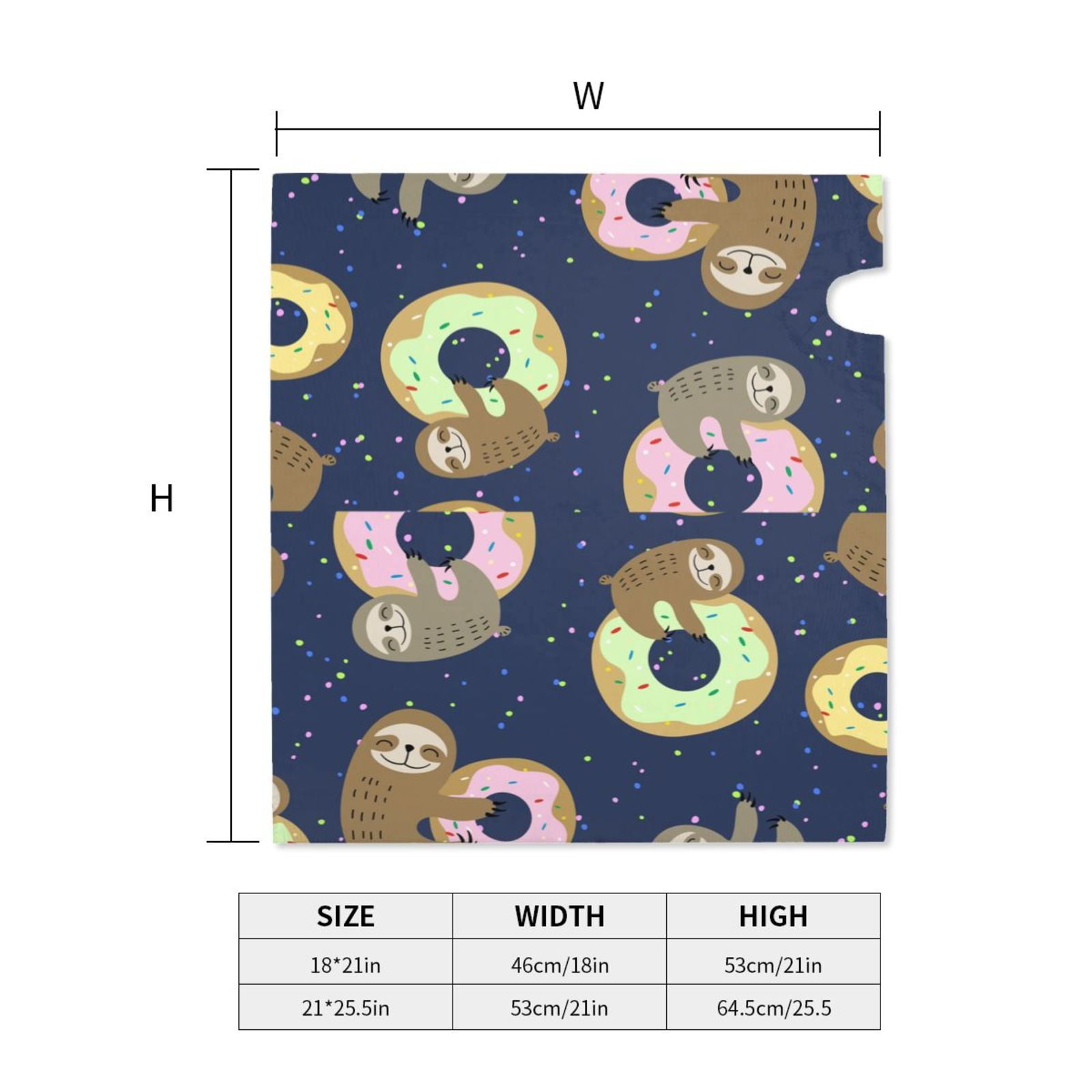 Hirioo Sloth with Donuts for Magnetic, Waterproof Mailbox Cover,Perfect for Fall, Winter, Spring, and Summer Outdoor Decor-21x18 in