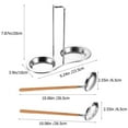 thumbnail image 2 of 1 Set of Stainless Steel Soup Spoon Wooden Handle Spoon Kitchen Slotted Spoon Colander Spoon Holder, 2 of 8