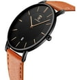 thumbnail image 7 of Watches for Man Ultra-Thin Men’s Quartz Watch with Large Minimalist Dial,Date Window ,Leather strap,Gift for Man Father's Day gift, 7 of 7
