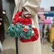 thumbnail image 3 of Bolso de mujer hecho a mano con hilo de terciopelo, bolso tejido a mano, bolso de regalo de Navidad, bolso de regalo de Navidad de moda, 3 of 6