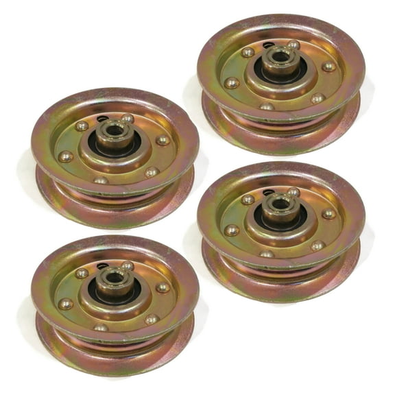The ROP Shop (Pack of 4) Flat Idler Pulleys for Husqvarna 532131494, 532173438 Lawn Mowers