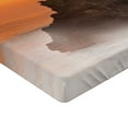 thumbnail image 2 of Ambesonne Balinese Fitted Sheet, Exotic Sunset, Queen Size, Orange Brown, 2 of 3