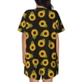 thumbnail image 3 of Bixox Women's Sunflowers Printed Pajama Set 2 Piece Lounge Set Top and Shorts Soft Pajamas, Shorts with Pockets, 3 of 7