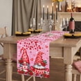 thumbnail image 2 of Table Runners 90 Inches Long Dress Scarves, Valentine's Day Farmhouse Coffee/Dining/Kitchen Table Runner for Living Room, Gnomes Roses Loves Romantic Watercolor 13x90 Inch, 2 of 9