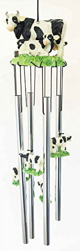 Bovine Milk Cow and Calf Family Resonant Relaxing Wind Chime Garden Patio